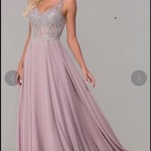 Chest sequins party floor length dress